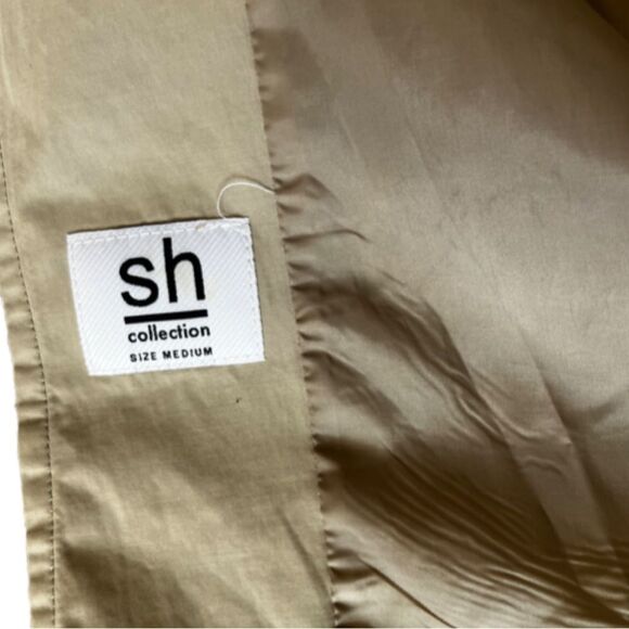 SH|collection neutral tan embroidered floral back trench coat - Picture 14 of 15